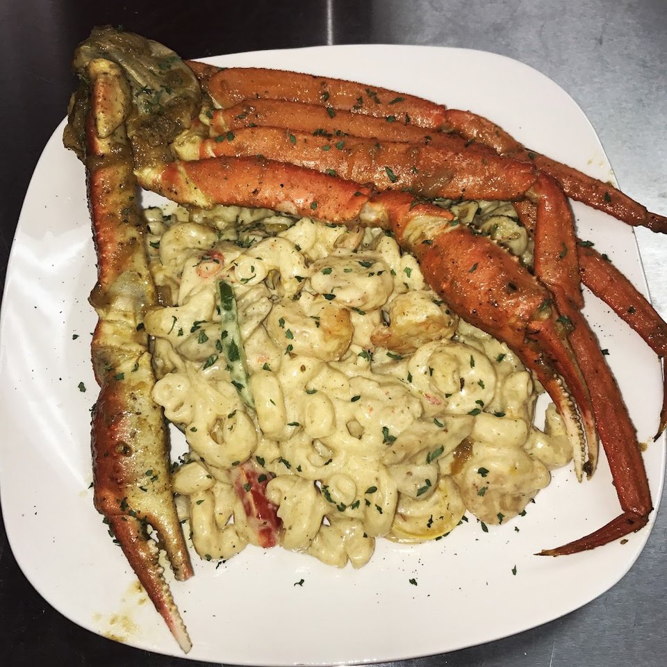 Pasta and Crab Legs